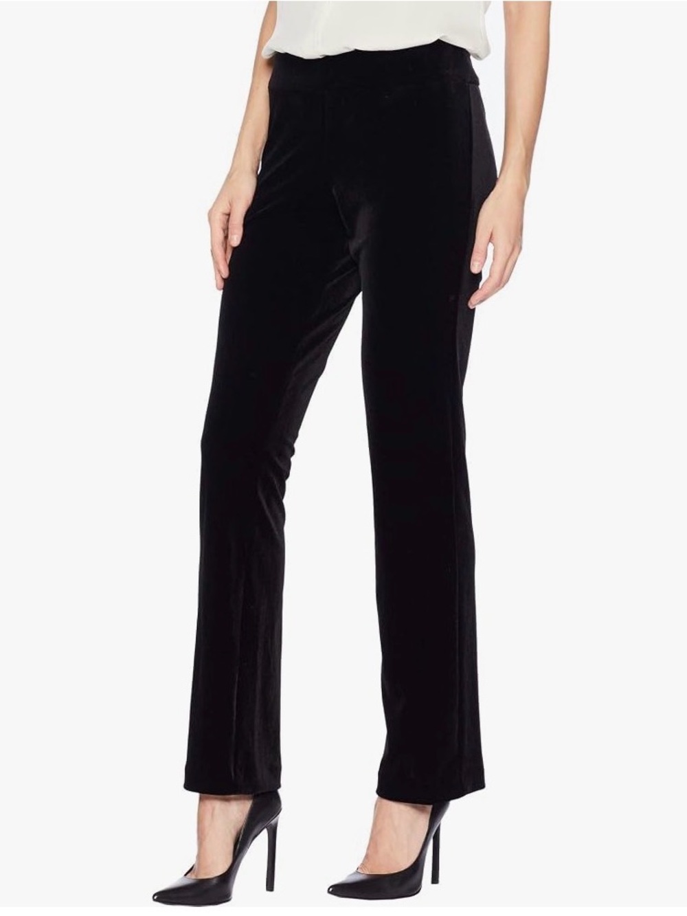 Krazy Larry Black Velvet Women's Stretch Pants